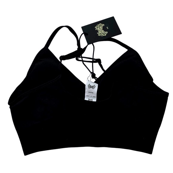 Darc Sport IYKYK Everson Seamless Sports Bra Black Wolf Graphic Medium - Picture 2 of 5